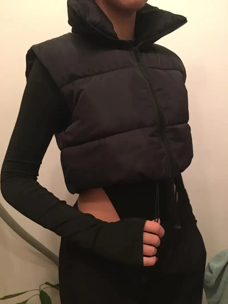 Black Quilted Vest