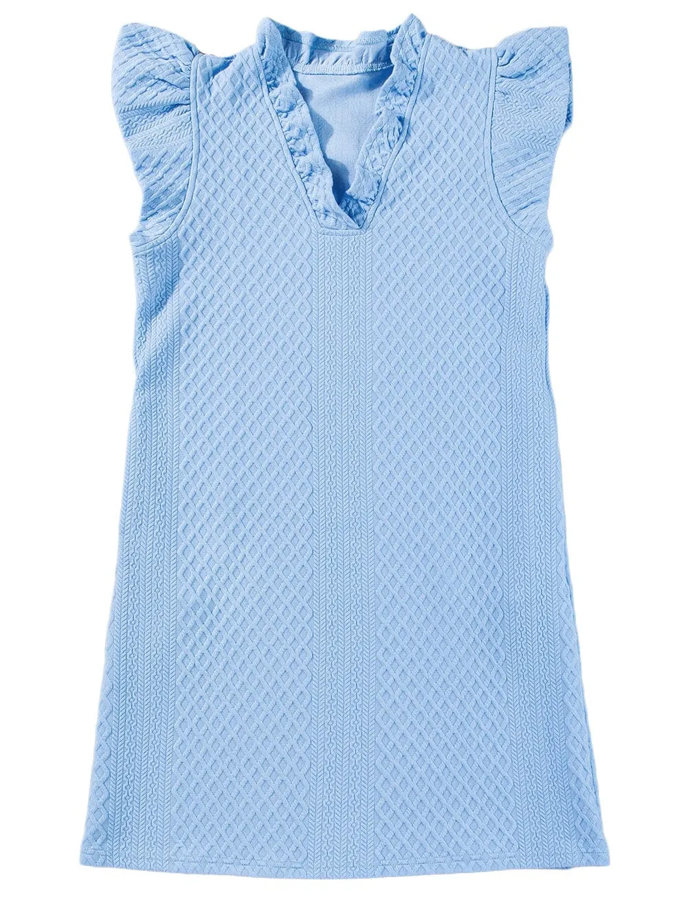 Blue Mini Dress with Pockets