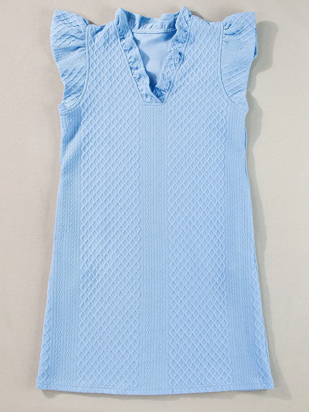 Blue Mini Dress with Pockets