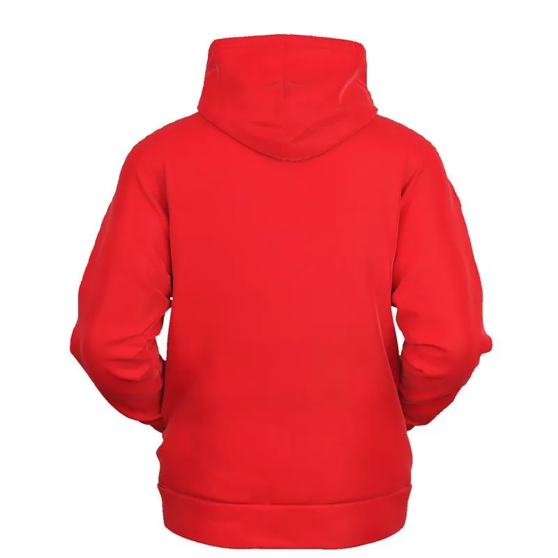 Bright Red Hoodie | Unisex | with PLUS sizes | Bright Pure Red | C0M100Y100K0