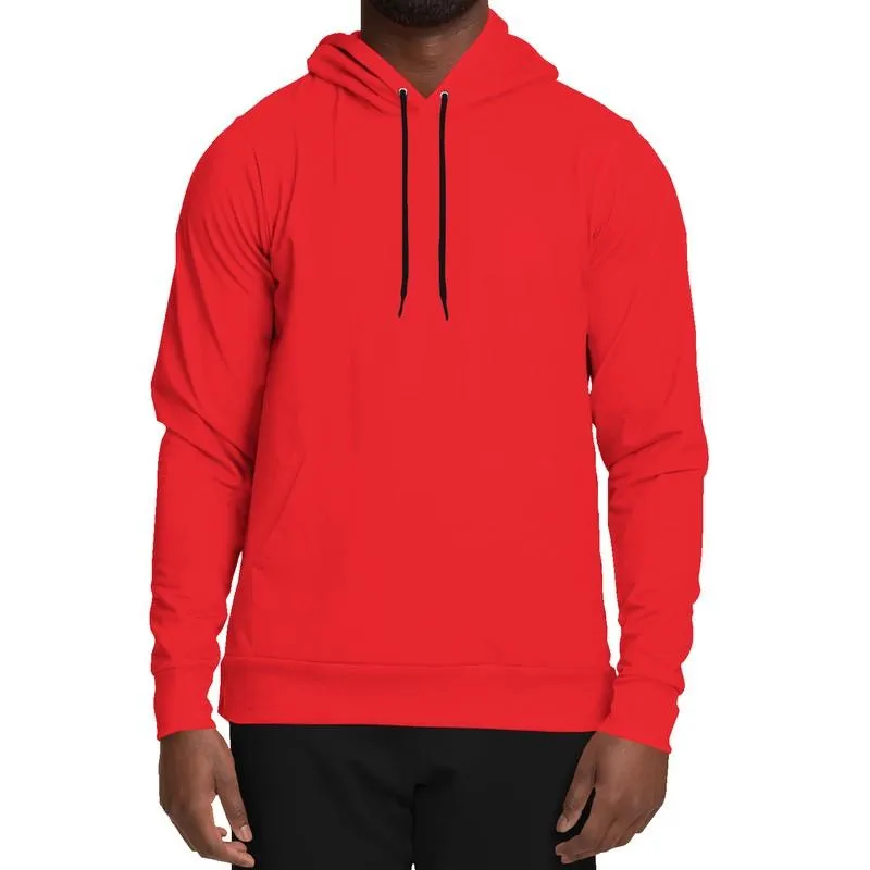 Bright Red Hoodie | Unisex | with PLUS sizes | Bright Pure Red | C0M100Y100K0
