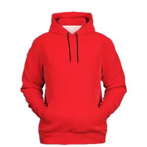 Bright Red Hoodie | Unisex | with PLUS sizes | Bright Pure Red | C0M100Y100K0