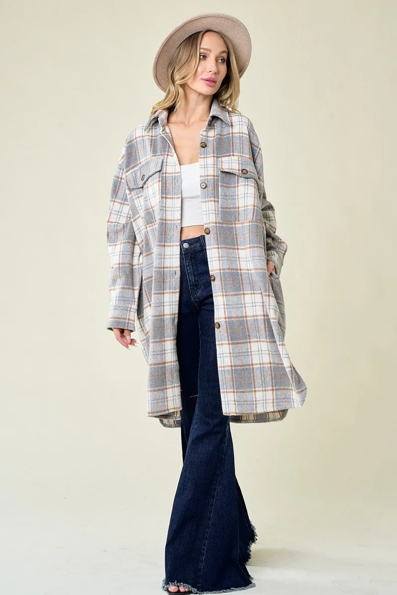 BUTTON DOWN LONG JACKET