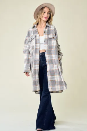 BUTTON DOWN LONG JACKET