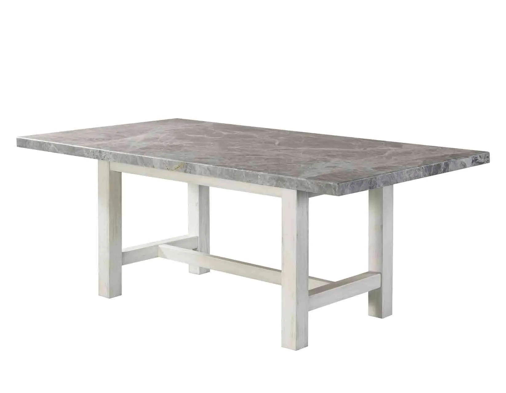 Canova 5-Piece 78-inch Gray Marble Dining Set(Table & 4 Side Chairs)