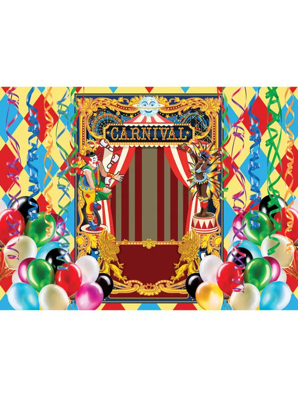 Carnival Extravaganza Cake Smash Party Backdrop