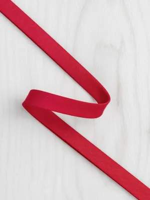 Double-Fold Cotton Poplin Bias Tape - 1/2" (13mm) wide - Red