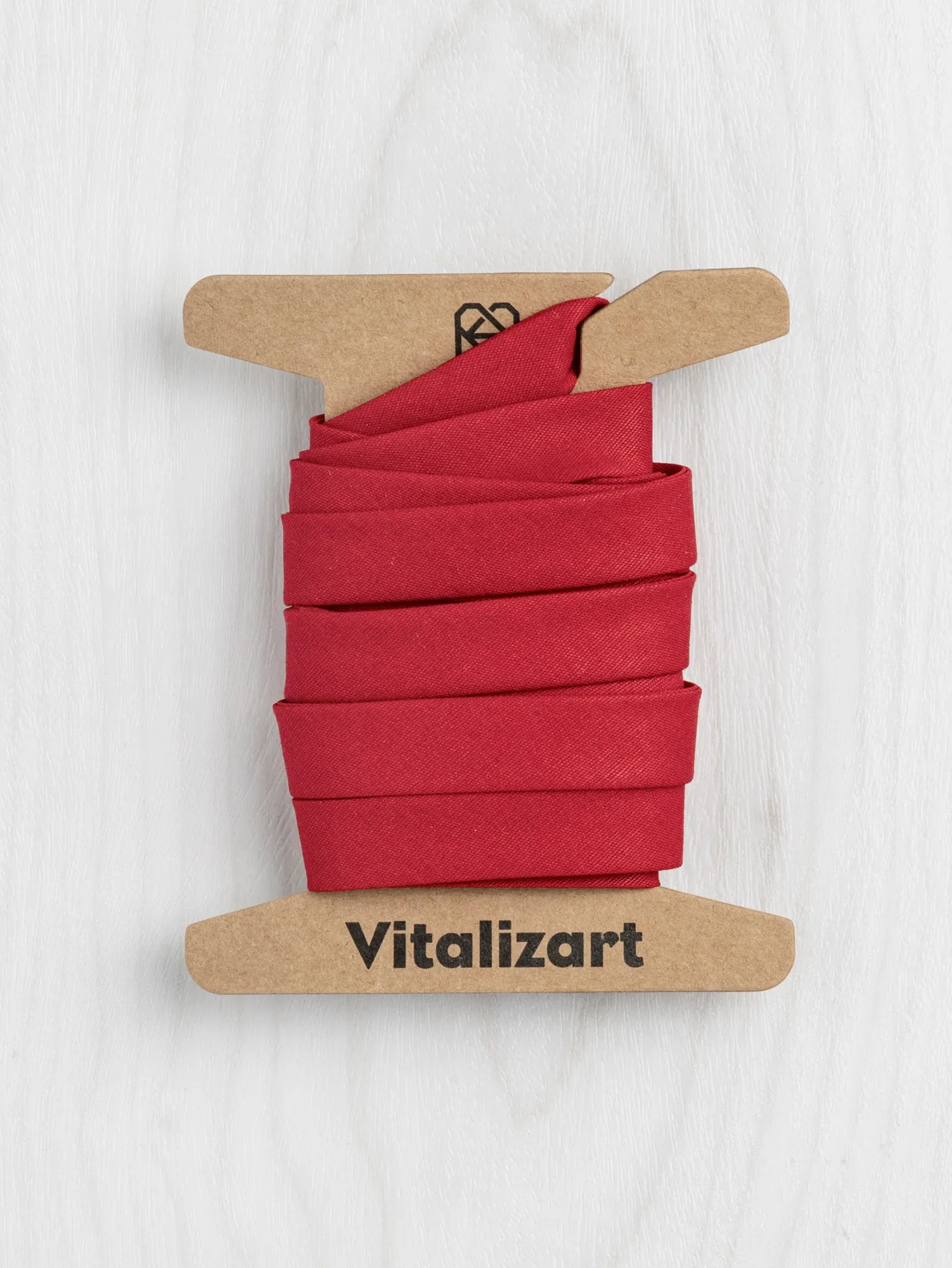 Double-Fold Cotton Poplin Bias Tape - 1/2" (13mm) wide - Red