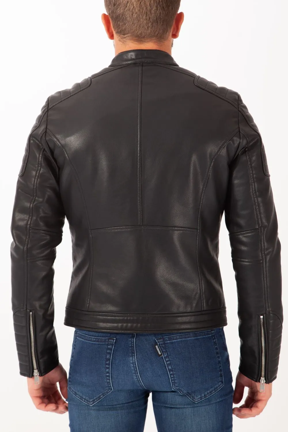 Empire Faux Leather Biker Jacket