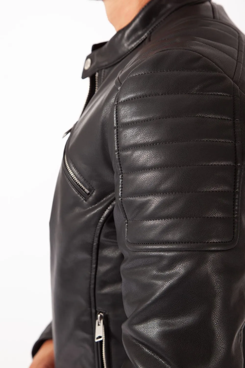 Empire Faux Leather Biker Jacket