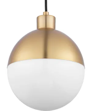 Globe LED 1-Light LED Pendant Brushed Bronze