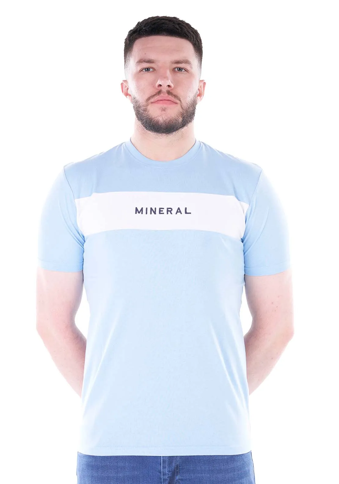 Jessup Short Sleeveup Panel Tee - Sky