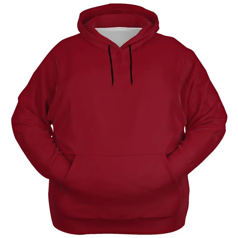 Medium Dark Red Hoodie | Unisex | with PLUS sizes | C0M100Y75K60