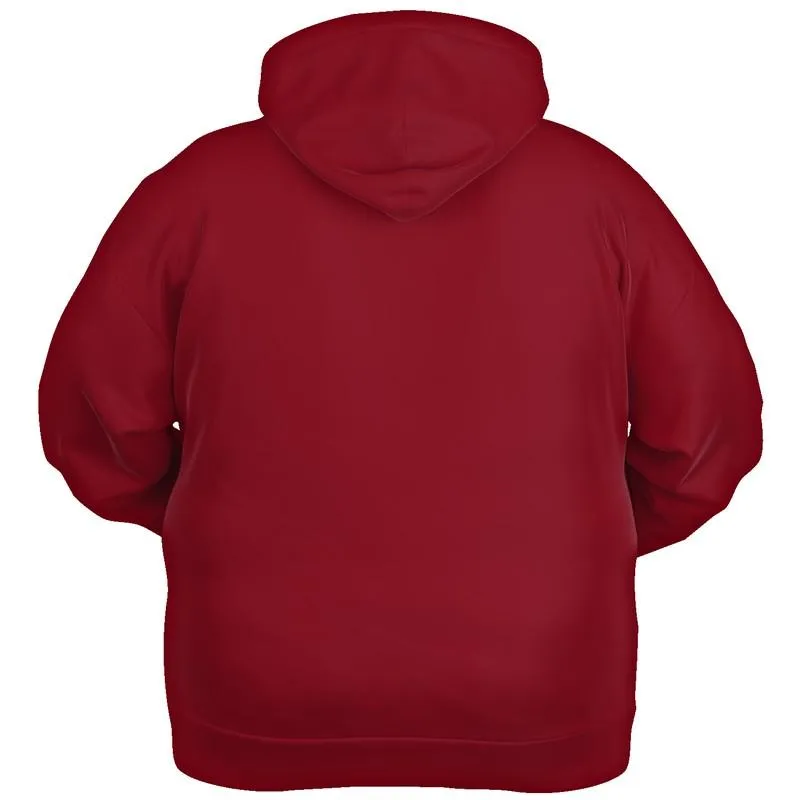 Medium Dark Red Hoodie | Unisex | with PLUS sizes | C0M100Y75K60