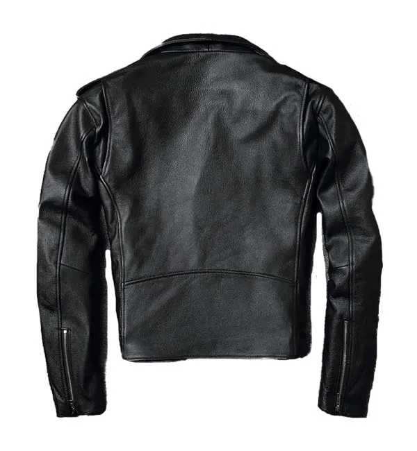 Mens Black Cafe Racer Leather Jacket Quilted Jacket