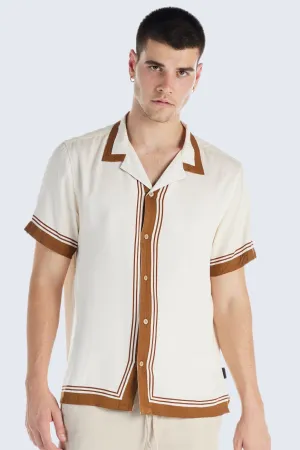 nANA jUDY Mens Lewis Short Sleeve Shirt - Bone
