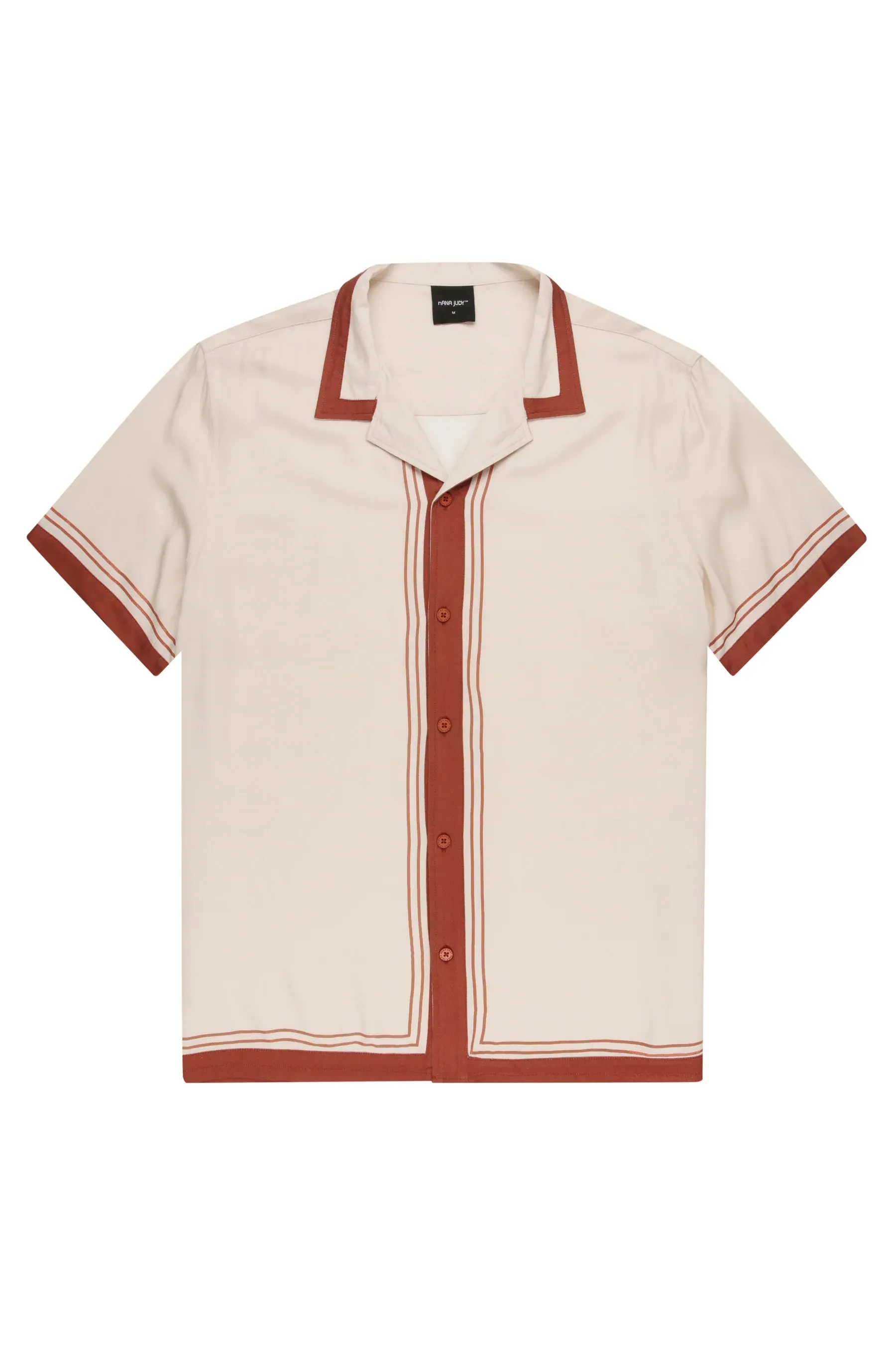 nANA jUDY Mens Lewis Short Sleeve Shirt - Bone