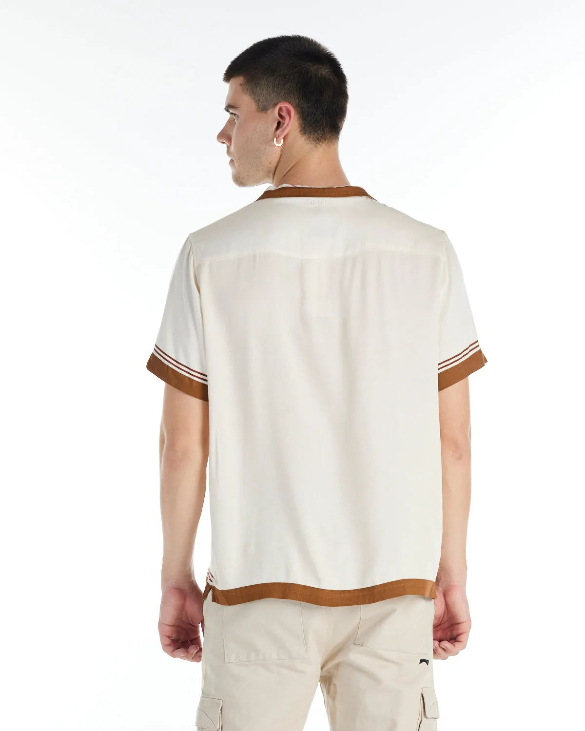 nANA jUDY Mens Lewis Short Sleeve Shirt - Bone