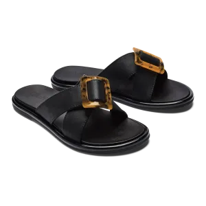 OLUKAI LA 'I WOMENS SLIDE - BLACK