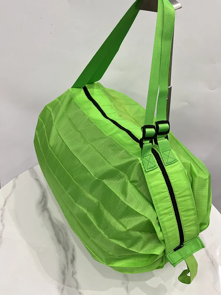 Portable recyclable folding shopping bag