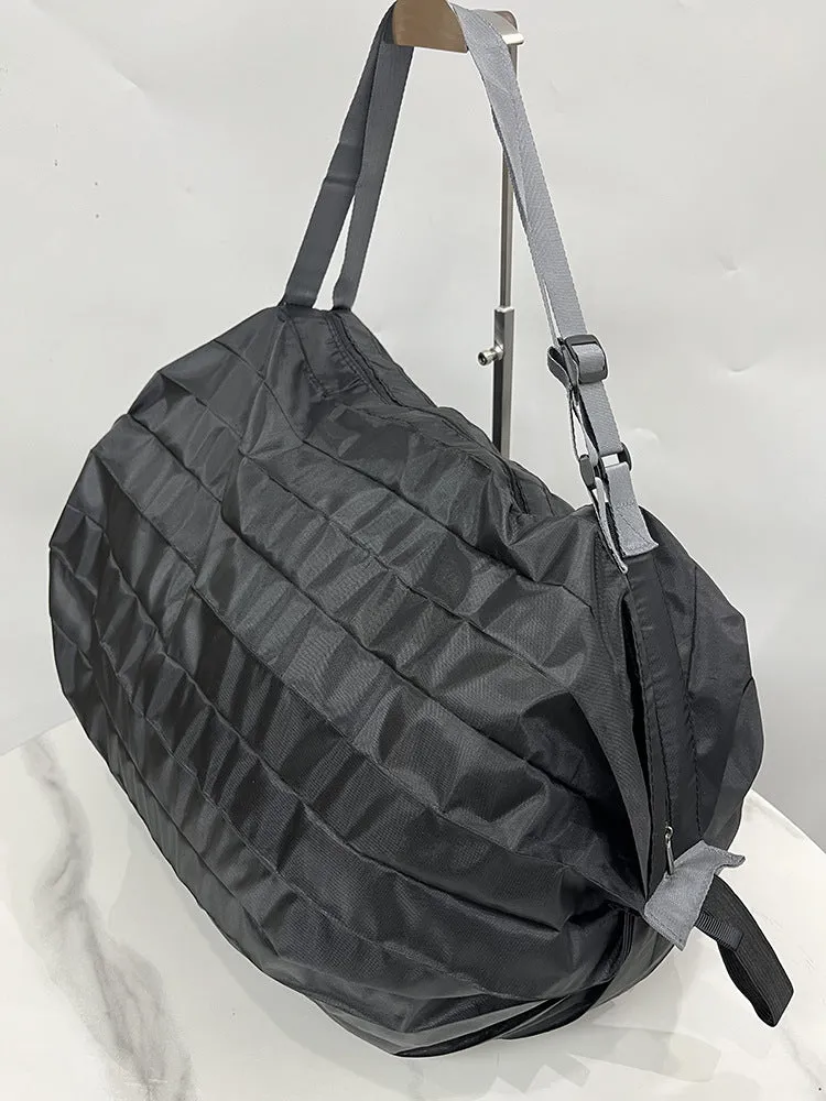 Portable recyclable folding shopping bag