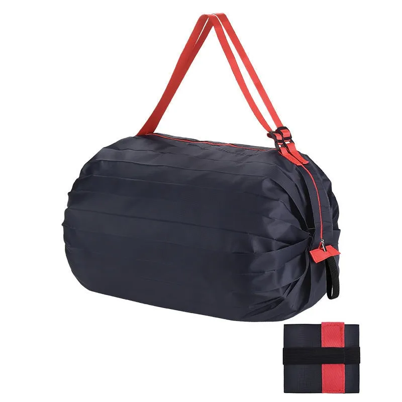 Portable recyclable folding shopping bag