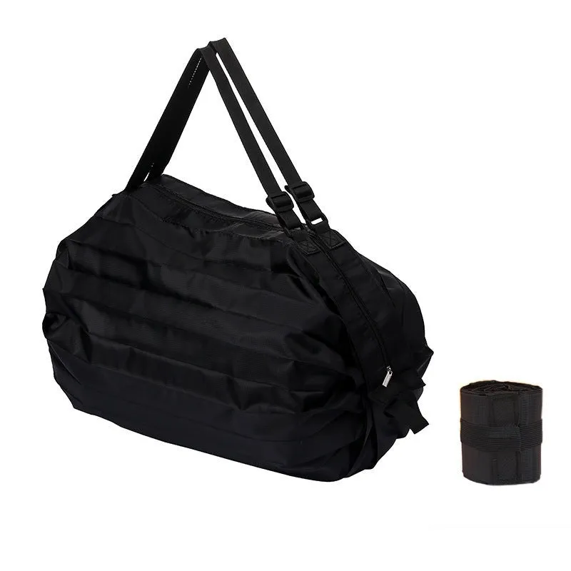 Portable recyclable folding shopping bag