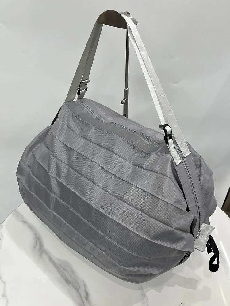 Portable recyclable folding shopping bag