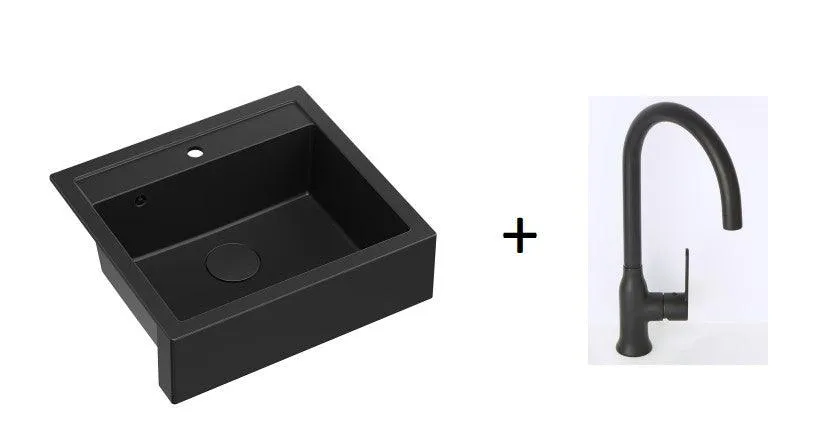 Quadron Bill 110 Pure Carbon, belfast granite sink