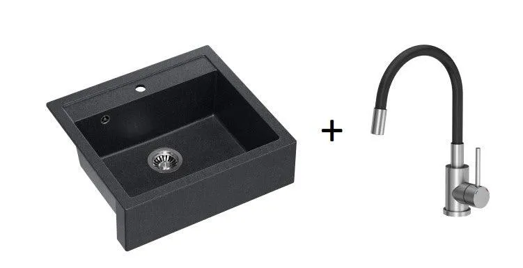 Quadron Bill 110 Pure Carbon, belfast granite sink