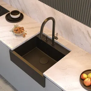 Quadron Bill 110 Pure Carbon, belfast granite sink