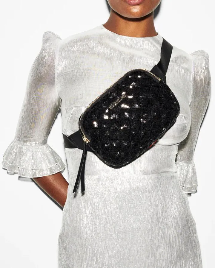 Quilted Madison Sequin Belt Bag