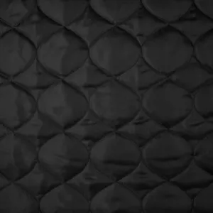 Quilted Polyester Lining - Black