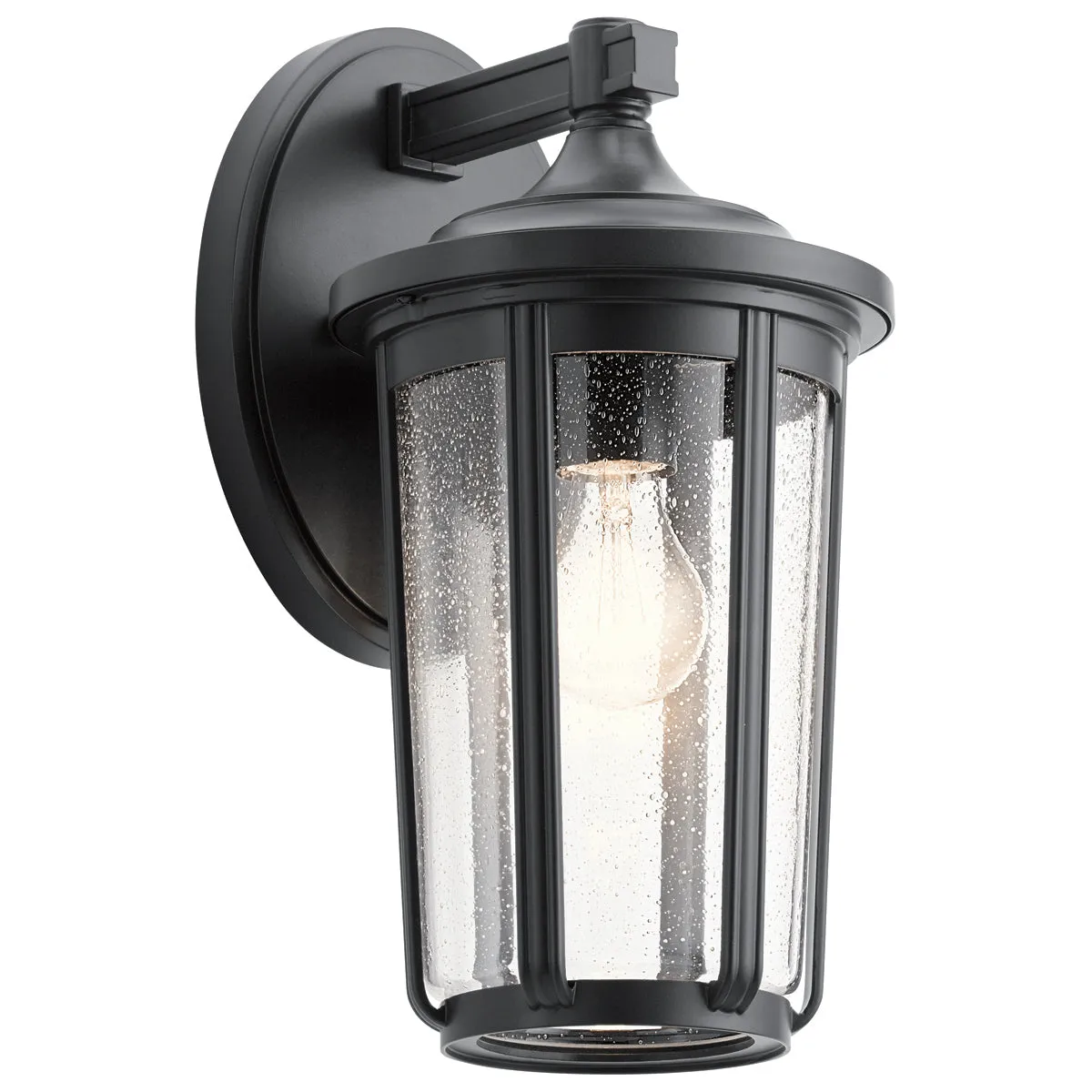 Quintiesse Fairfield Large Outdoor Wall Lantern Black IP44