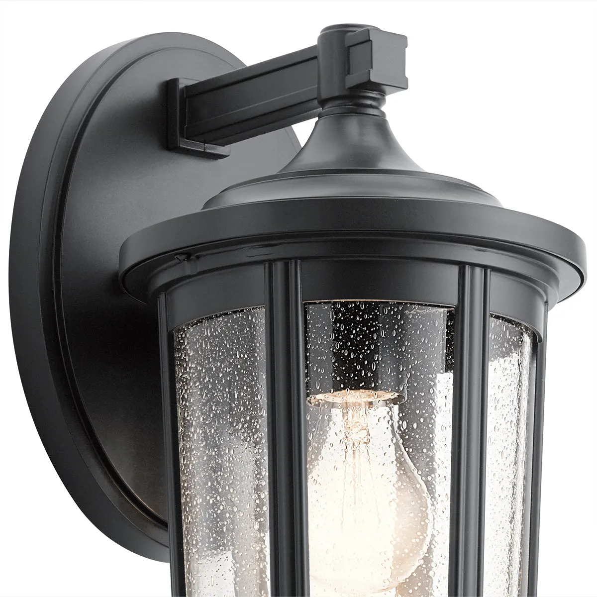 Quintiesse Fairfield Large Outdoor Wall Lantern Black IP44