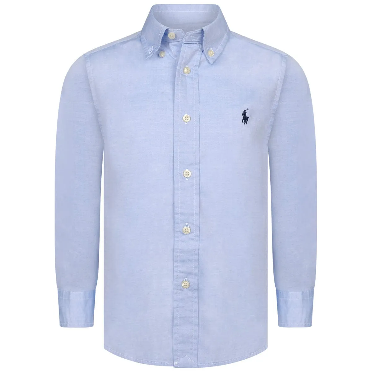 Ralph Lauren Boys Blue Cotton Oxford Shirt
