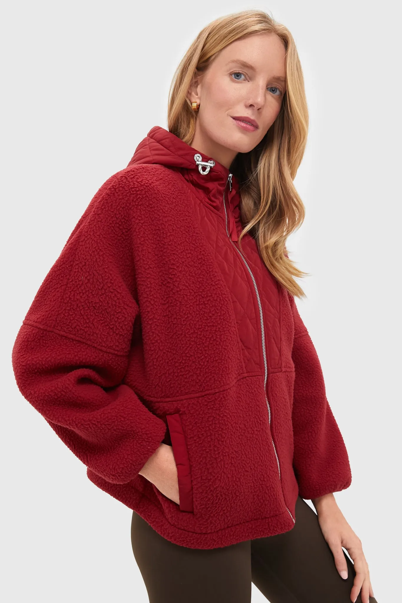 Red Dahlia Richfield Quilt Fleece Combo