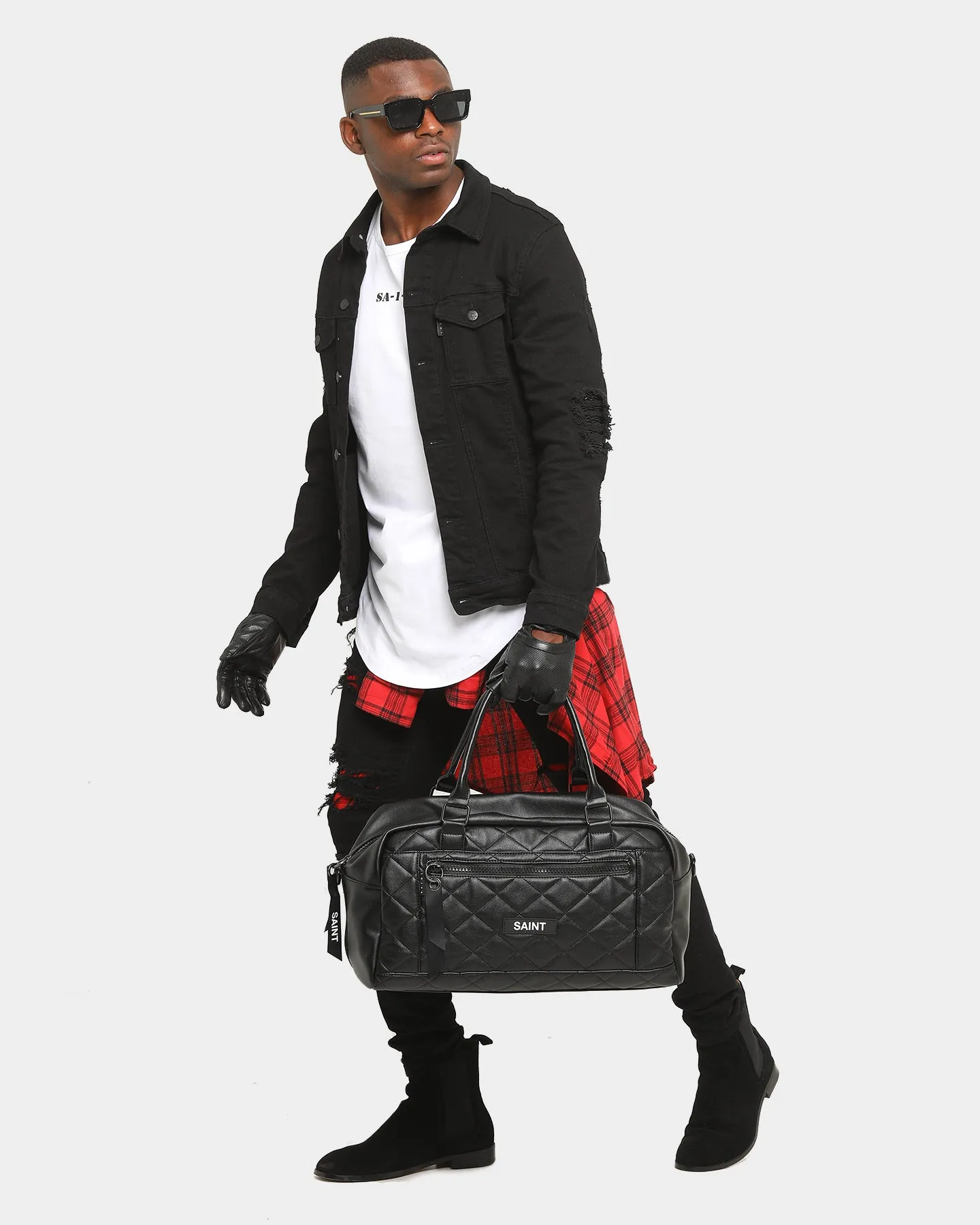 Saint Morta Quilted Duffle Bag Black