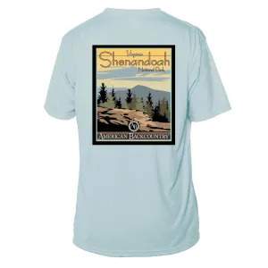 Shenandoah National Park Vintage Destinations Short Sleeve Microfiber Men's T-Shirt