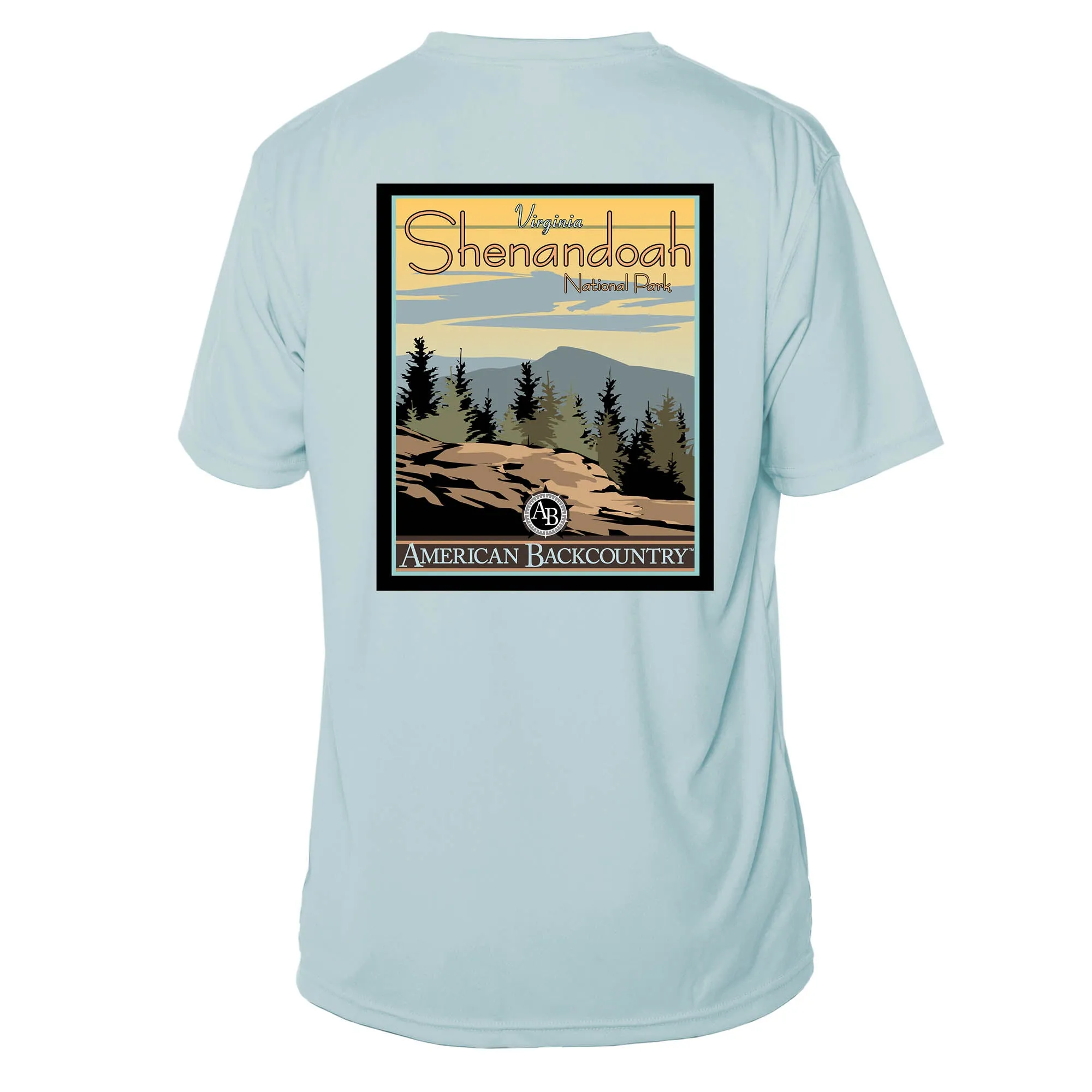 Shenandoah National Park Vintage Destinations Short Sleeve Microfiber Men's T-Shirt