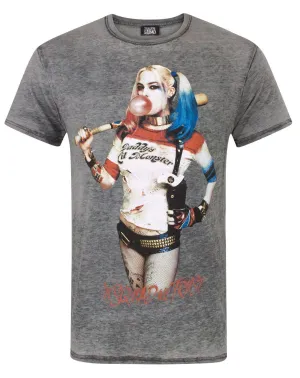Suicide Squad Harley Quinn Men's Burn Out T-Shirt
