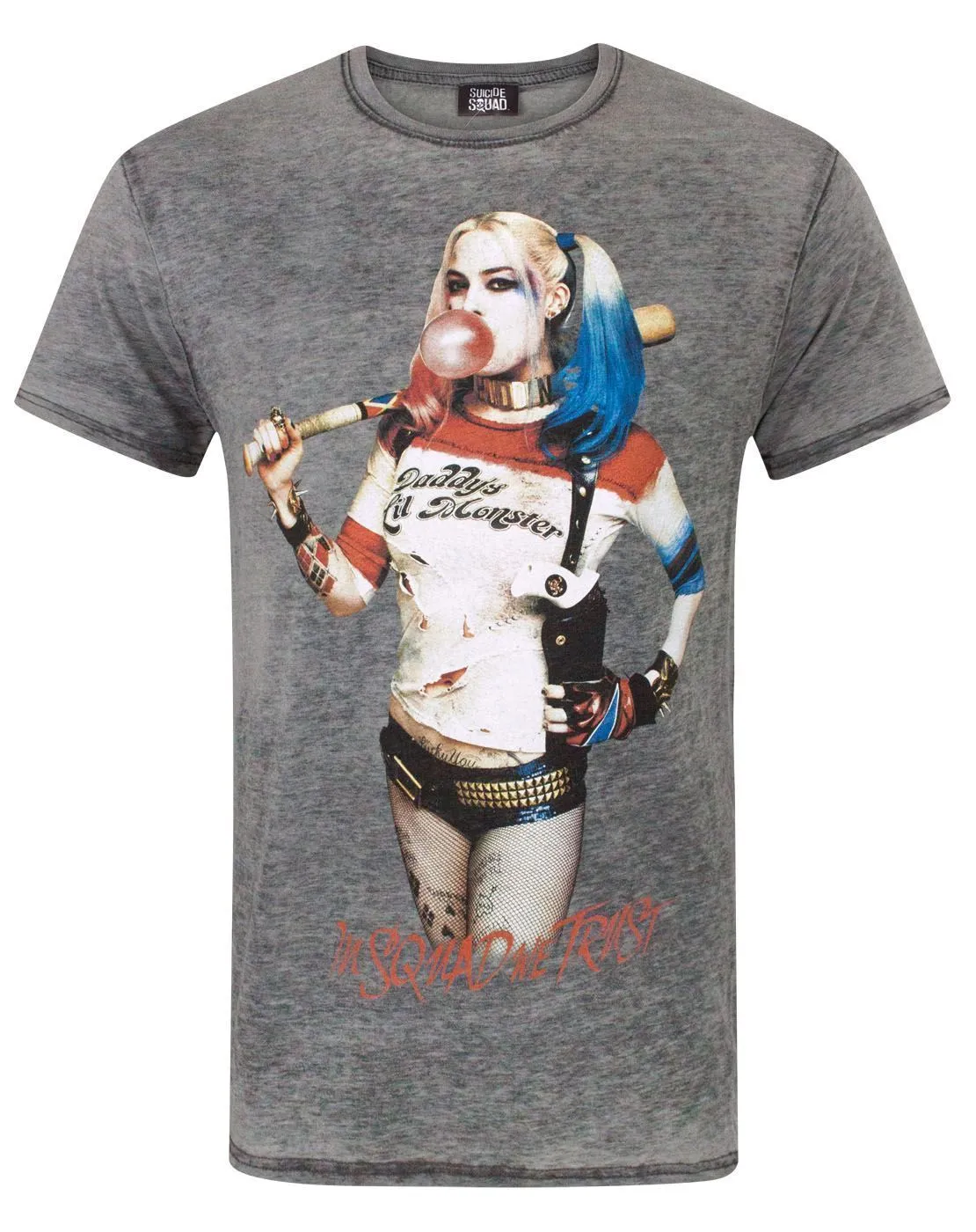 Suicide Squad Harley Quinn Men's Burn Out T-Shirt