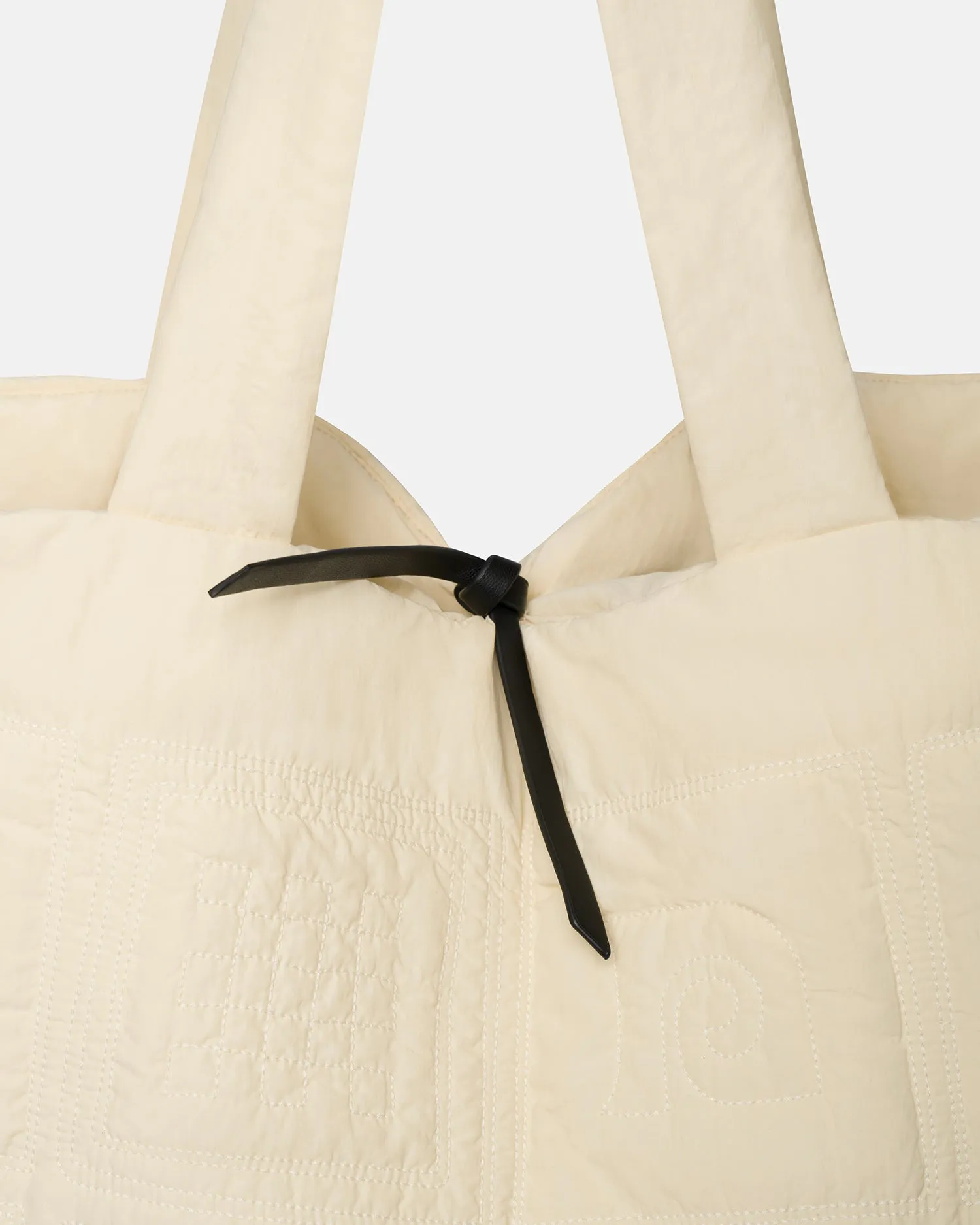Symbol - Quilted Tech-Poplin Tote - Creme