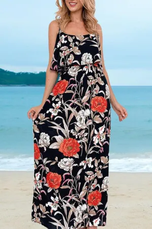 Tie Dye Stripe Casual Modern Plus Size Maxi Dress