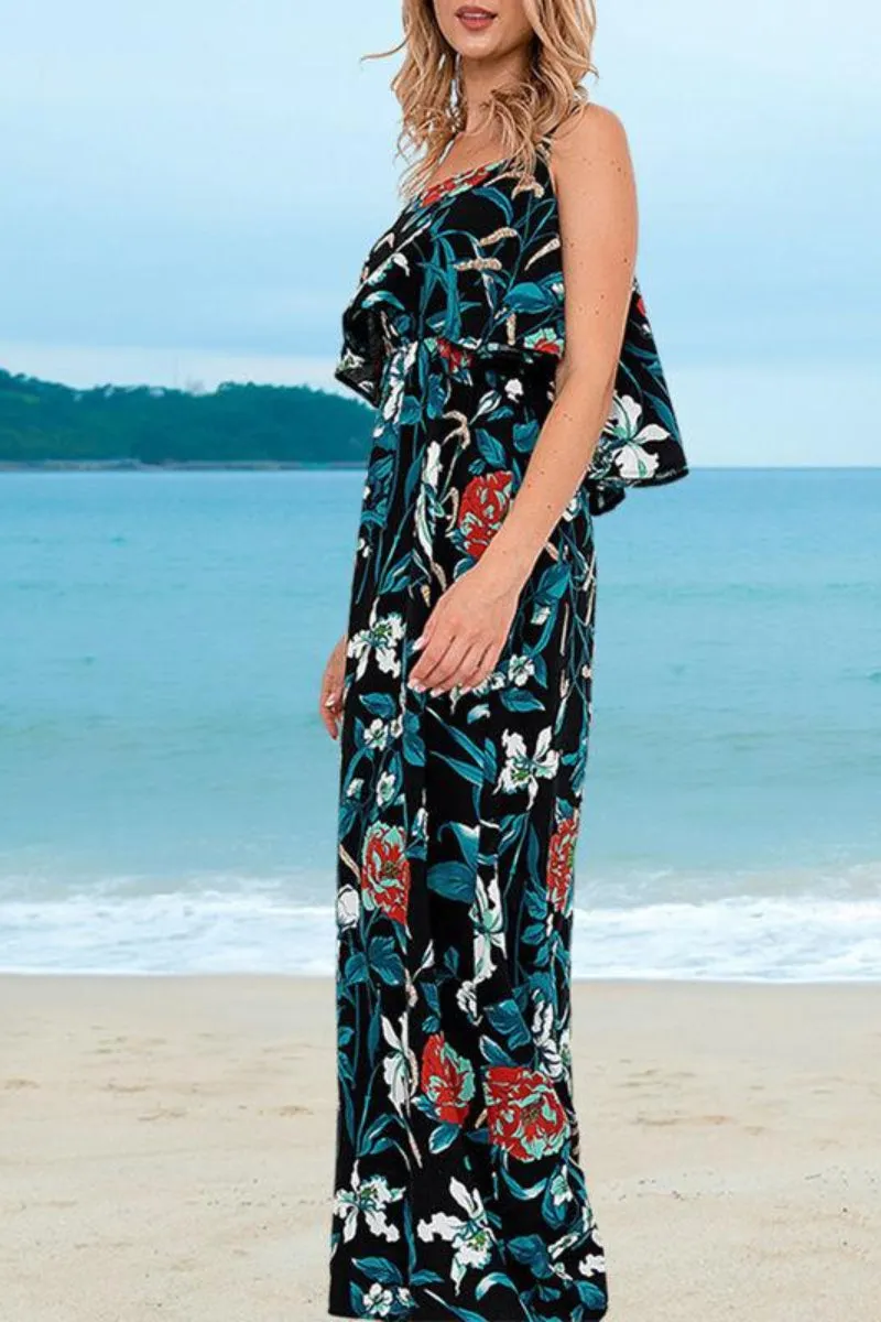 Tie Dye Stripe Casual Modern Plus Size Maxi Dress
