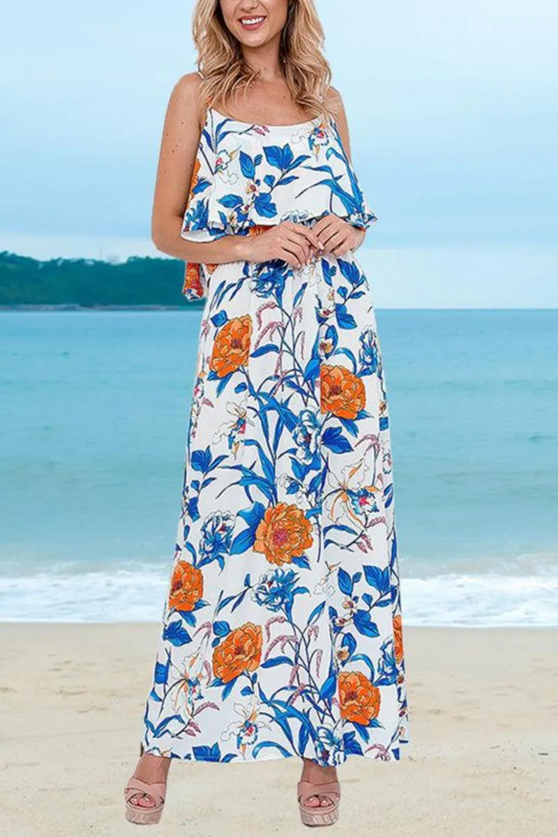Tie Dye Stripe Casual Modern Plus Size Maxi Dress