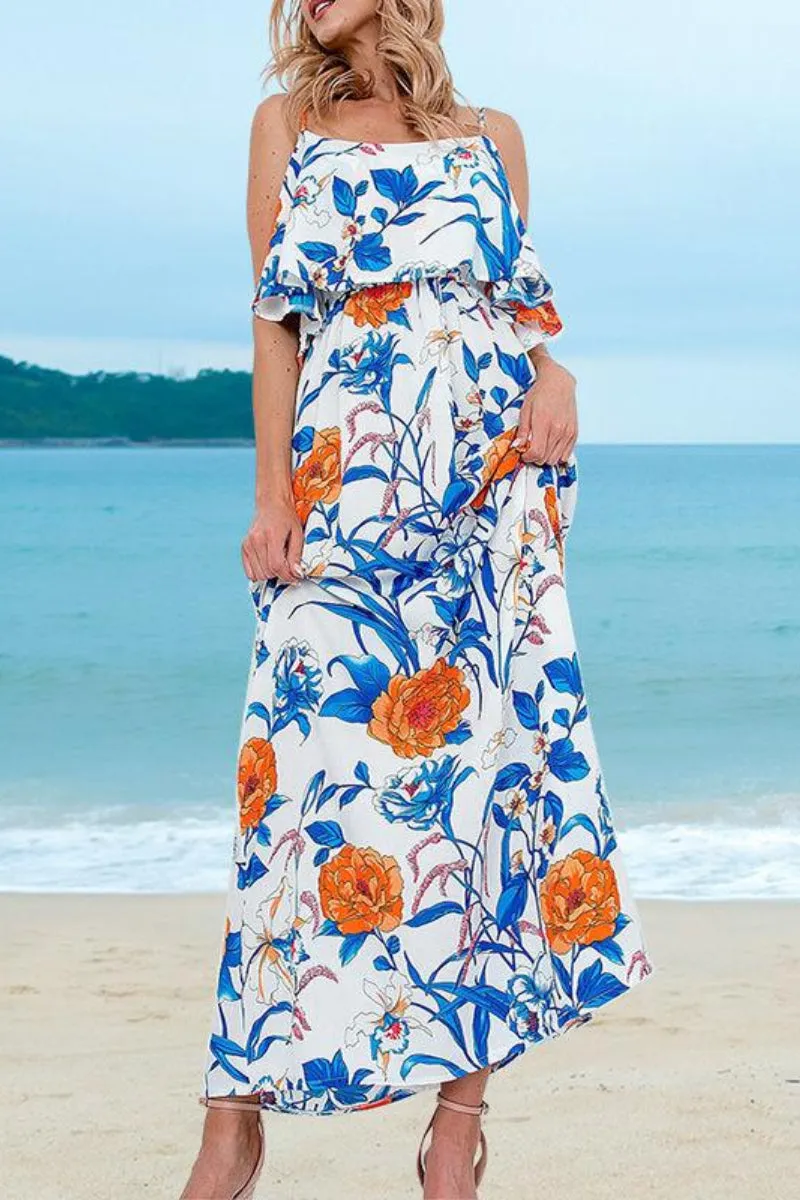 Tie Dye Stripe Casual Modern Plus Size Maxi Dress